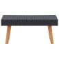 vidaXL Set de muebles de jardín 2 pzas y cojines ratán sintético negro vidaXL Set de muebles de jardín 2 pzas y cojines ratán sintético negro