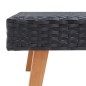vidaXL Set de muebles de jardín 2 pzas y cojines ratán sintético negro vidaXL Set de muebles de jardín 2 pzas y cojines ratán sintético negro