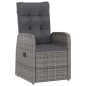 vidaXL Set de comedor de jardín 11 pzas ratán sintético y cojines gris vidaXL Set de comedor de jardín 11 pzas ratán sintético y cojines gris