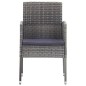 vidaXL Juego de comedor jardín 3 piezas ratán sintético gris antracita vidaXL Juego de comedor jardín 3 piezas ratán sintético gris antracita