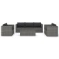 vidaXL Set de muebles de jardín 8 pzas y cojines ratán sintético gris vidaXL Set de muebles de jardín 8 pzas y cojines ratán sintético gris