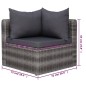 vidaXL Set de muebles de jardín 8 pzas y cojines ratán sintético gris vidaXL Set de muebles de jardín 8 pzas y cojines ratán sintético gris