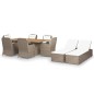 vidaXL Juego de comedor para jardín 9 piezas ratán sintético marrón vidaXL Juego de comedor para jardín 9 piezas ratán sintético marrón