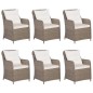 vidaXL Juego de comedor para jardín 9 piezas ratán sintético marrón vidaXL Juego de comedor para jardín 9 piezas ratán sintético marrón