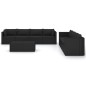 vidaXL Set muebles de jardín 9 piezas y cojines ratán sintético negro vidaXL Set muebles de jardín 9 piezas y cojines ratán sintético negro