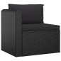 vidaXL Set muebles de jardín 9 piezas y cojines ratán sintético negro vidaXL Set muebles de jardín 9 piezas y cojines ratán sintético negro