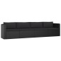 vidaXL Set muebles de jardín 9 piezas y cojines ratán sintético negro vidaXL Set muebles de jardín 9 piezas y cojines ratán sintético negro
