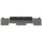 vidaXL Set de sofás de jardín 7 piezas y cojines ratán sintético gris vidaXL Set de sofás de jardín 7 piezas y cojines ratán sintético gris