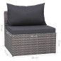 vidaXL Set de sofás de jardín 7 piezas y cojines ratán sintético gris vidaXL Set de sofás de jardín 7 piezas y cojines ratán sintético gris