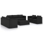 vidaXL Set de muebles de jardín 10 pzas cojines ratán sintético negro vidaXL Set de muebles de jardín 10 pzas cojines ratán sintético negro