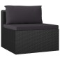 vidaXL Set de muebles de jardín 10 pzas cojines ratán sintético negro vidaXL Set de muebles de jardín 10 pzas cojines ratán sintético negro