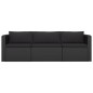vidaXL Set de muebles de jardín 10 pzas cojines ratán sintético negro vidaXL Set de muebles de jardín 10 pzas cojines ratán sintético negro