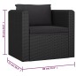 vidaXL Set de muebles de jardín 10 pzas cojines ratán sintético negro vidaXL Set de muebles de jardín 10 pzas cojines ratán sintético negro