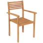 vidaXL Conjunto de comedor de jardín 9 piezas madera maciza de teca vidaXL Conjunto de comedor de jardín 9 piezas madera maciza de teca