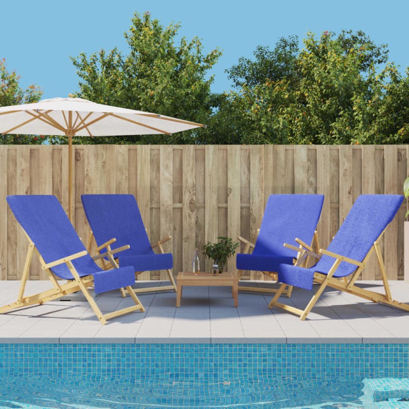 vidaXL Toallas de playa 4 uds tela azul klein 400 g/m² 60x135 cm vidaXL Toallas de playa 4 uds tela azul klein 400 g/m² 60x135 cm