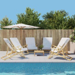 vidaXL Toallas de playa 6 uds tela blanco 400 g/m² 60x135 cm