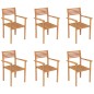 vidaXL Conjunto de comedor de jardín 7 piezas madera maciza de teca