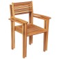 vidaXL Conjunto de comedor de jardín 7 piezas madera maciza de teca