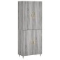 vidaXL Aparador alto madera contrachapada gris sonoma 69,5x34x180 cm vidaXL Aparador alto madera contrachapada gris sonoma 69,5x34x180 cm