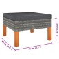 vidaXL Set de muebles de jardín 6 pzas y cojines ratán sintético gris vidaXL Set de muebles de jardín 6 pzas y cojines ratán sintético gris