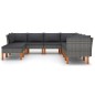 vidaXL Set de muebles de jardín 9 pzas y cojines ratán sintético gris vidaXL Set de muebles de jardín 9 pzas y cojines ratán sintético gris