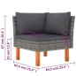 vidaXL Set de muebles de jardín 9 pzas y cojines ratán sintético gris vidaXL Set de muebles de jardín 9 pzas y cojines ratán sintético gris