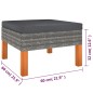 vidaXL Set de muebles de jardín 9 pzas y cojines ratán sintético gris vidaXL Set de muebles de jardín 9 pzas y cojines ratán sintético gris