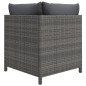 vidaXL Set de muebles de jardín 7 pzas y cojines ratán sintético gris vidaXL Set de muebles de jardín 7 pzas y cojines ratán sintético gris