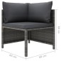 vidaXL Set de muebles de jardín 7 pzas y cojines ratán sintético gris vidaXL Set de muebles de jardín 7 pzas y cojines ratán sintético gris