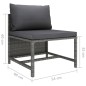 vidaXL Set de muebles de jardín 7 pzas y cojines ratán sintético gris vidaXL Set de muebles de jardín 7 pzas y cojines ratán sintético gris