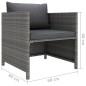 vidaXL Set de muebles de jardín 7 pzas y cojines ratán sintético gris vidaXL Set de muebles de jardín 7 pzas y cojines ratán sintético gris