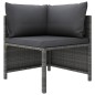 vidaXL Set de muebles de jardín 5 pzas y cojines ratán sintético gris vidaXL Set de muebles de jardín 5 pzas y cojines ratán sintético gris