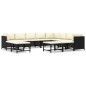 vidaXL Set de muebles de jardín 12 pzas cojines ratán sintético negro vidaXL Set de muebles de jardín 12 pzas cojines ratán sintético negro