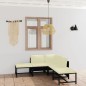 vidaXL Set de muebles de jardín 6 pzas y cojines ratán sintético negro vidaXL Set de muebles de jardín 6 pzas y cojines ratán sintético negro
