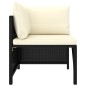 vidaXL Set de muebles de jardín 6 pzas y cojines ratán sintético negro vidaXL Set de muebles de jardín 6 pzas y cojines ratán sintético negro