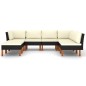 vidaXL Set de muebles de jardín 8 pzas y cojines ratán sintético negro vidaXL Set de muebles de jardín 8 pzas y cojines ratán sintético negro