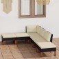 vidaXL Set de muebles de jardín 6 pzas y cojines ratán sintético negro vidaXL Set de muebles de jardín 6 pzas y cojines ratán sintético negro