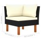 vidaXL Set de muebles de jardín 6 pzas y cojines ratán sintético negro vidaXL Set de muebles de jardín 6 pzas y cojines ratán sintético negro
