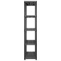 vidaXL Estanterías de almacenaje 5 niveles plástico negro 142x38x170cm