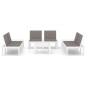 vidaXL Set de muebles de jardín 6 piezas con cojines plástico blanco vidaXL Set de muebles de jardín 6 piezas con cojines plástico blanco