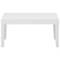 vidaXL Set de muebles de jardín 3 piezas con cojines plástico blanco