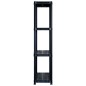 vidaXL Estanterías almacenaje 4 niveles plástico negro 244x30,5x130 cm vidaXL Estanterías almacenaje 4 niveles plástico negro 244x30,5x130 cm