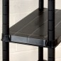 vidaXL Estanterías almacenaje 4 niveles plástico negro 244x30,5x130 cm vidaXL Estanterías almacenaje 4 niveles plástico negro 244x30,5x130 cm