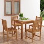 vidaXL Conjunto de comedor de jardín 3 piezas madera maciza de teca