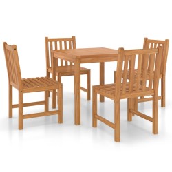vidaXL Conjunto de comedor de jardín 3 piezas madera maciza de teca