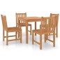 vidaXL Conjunto de comedor de jardín 3 piezas madera maciza de teca