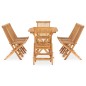 vidaXL Set de comedor de jardín plegable 9 pzas madera maciza de teca vidaXL Set de comedor de jardín plegable 9 pzas madera maciza de teca