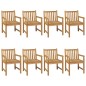 vidaXL Conjunto de comedor de jardín 9 piezas madera maciza de teca
