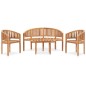 vidaXL Juego de muebles de jardín 4 piezas madera maciza de teca