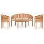 vidaXL Juego de muebles de jardín 4 piezas madera maciza de teca